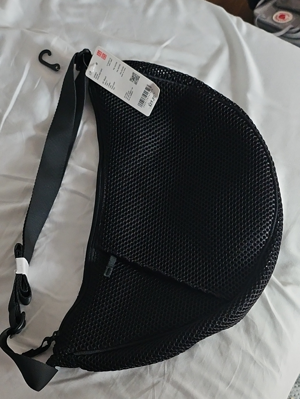 Black Mesh Crossbody Sling